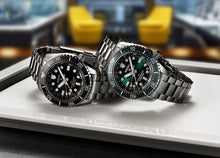 Load image into Gallery viewer, Seiko Prosprex Dark Depths GMT Automatic Black Dial Silver Steel Strap Watch For Men - SPB383J1