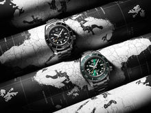 Load image into Gallery viewer, Seiko Prosprex Dark Depths GMT Automatic Black Dial Silver Steel Strap Watch For Men - SPB383J1