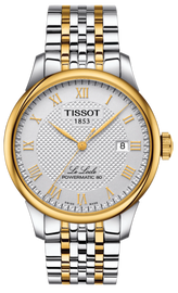 Tissot T Classic Le Locle Powermatic 80 Silver Dial Two Tone Steel Strap Watch For Men - T0064072203301