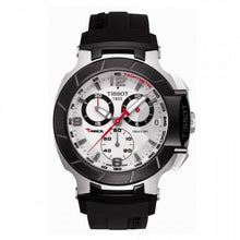 Load image into Gallery viewer, Tissot T Race Chronograph White Dial Black Rubber Strap Watch for Men - T048.417.27.037.00