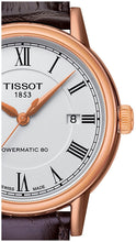Load image into Gallery viewer, Tissot T Classic Carson Powermatic 80 White Dial Brown Leather Strap Watch for Men - T085.407.36.013.00