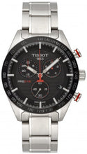 Load image into Gallery viewer, Tissot T Sport PRS 516 Chronograph Black Dial Silver Steel Strap Watch For Men - T100.417.11.051.01
