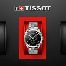 Load image into Gallery viewer, Tissot PR 100 Chronograph Black Dial Silver Mesh Bracelet Watch For Men - T101.417.11.051.01