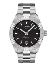 Load image into Gallery viewer, Tissot PR 100 Sport Quartz Black Dial Silver Steel Strap Watch For Men - T101.610.11.051.00