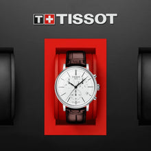 Load image into Gallery viewer, Tissot Carson Premium Chronograph White Dial Brown Leather Strap Watch For Men - T122.417.16.011.00