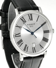 Load image into Gallery viewer, Tissot Carson Premium Silver Dial Black Leather Strap Watch For Men - T122.410.16.033.00