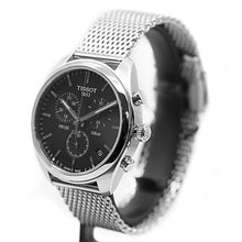 Load image into Gallery viewer, Tissot PR 100 Chronograph Black Dial Silver Mesh Bracelet Watch For Men - T101.417.11.051.01