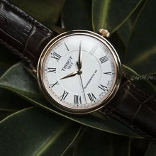 Load image into Gallery viewer, Tissot T Classic Carson Powermatic 80 White Dial Brown Leather Strap Watch for Men - T085.407.36.013.00