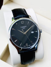 Load image into Gallery viewer, Tissot T Classic Tradition Black Dial Black Leather Strap Watch For Men - T063.610.16.057.00