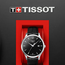 Load image into Gallery viewer, Tissot T Classic Tradition Black Dial Black Leather Strap Watch For Men - T063.610.16.057.00