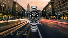 Load image into Gallery viewer, Seiko Prosprex Dark Depths GMT Automatic Black Dial Silver Steel Strap Watch For Men - SPB383J1