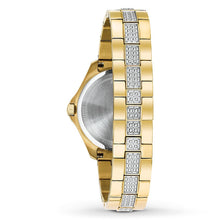 Load image into Gallery viewer, Bulova Crystal Collection Silver Crystal Dial Gold Steel Strap Watch for Women - 98L228