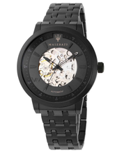 Load image into Gallery viewer, Maserati Granturismo Sport GT Skeleton Black Dial Black Steel Strap Watch For Men - R8823134003