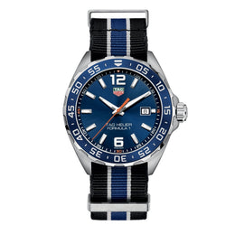 Tag Heuer Formula 1 Quartz Blue Dial Two Tone NATO Strap Watch for Men - WAZ1010.FC8197