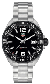 Tag Heuer Formula 1 Quartz Black Dial Silver Steel Strap Watch for Men - WAZ1110.BA0875