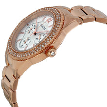 Load image into Gallery viewer, Bulova Crystal Silver Dial Rose Gold Steel Strap Watch for Women - 97N101