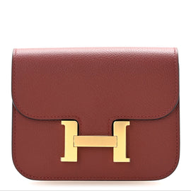Evercolor Constance Slim Wallet Rouge H