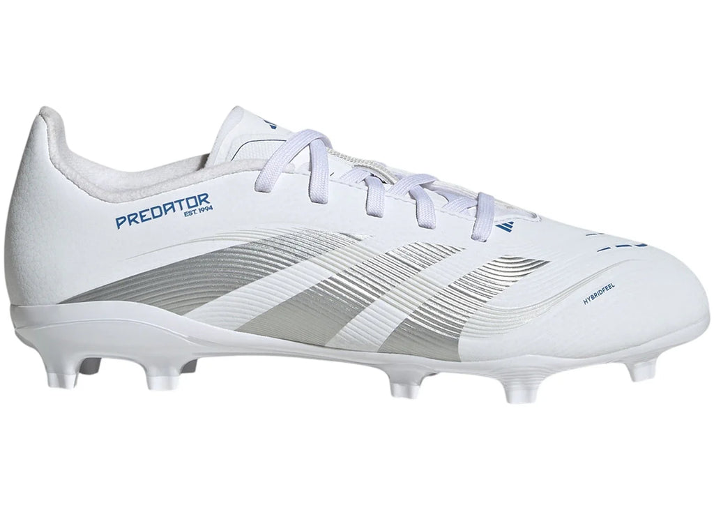 adidas Predator League FG/MG Cloud White Silver Metallic Bright Royal (GS)