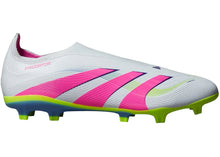 Load image into Gallery viewer, adidas Predator League Laceless FG/MG Cloud White Lucid Pink Lucid Lemon