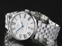 Load image into Gallery viewer, Tissot T Classic Carson Premium Powermatic 80 Silver Dial Silver Steel Strap Watch For Men - T122.407.11.033.00