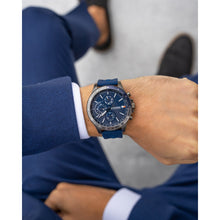 Load image into Gallery viewer, Tommy Hilfiger Bank Blue Dial Blue Rubber Strap Watch for Men - 1791721