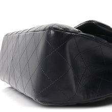 Load image into Gallery viewer, Lambskin Quilted Jumbo Double Flap Navy