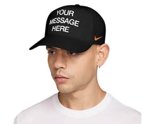 Load image into Gallery viewer, Nike Rise "Your Message Here" Structured A-Frame Cap "Black"