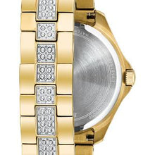 Load image into Gallery viewer, Bulova Crystal Collection Silver Crystal Dial Gold Steel Strap Watch for Women - 98L228