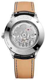 Baume & Mercier Clifton Baumatic COSC Automatic Stainless Steel Green Dial Black Leather Strap Date Mens Watch M0A10592