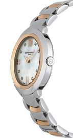 Baume & Mercier Promesse Stainless Steel & 18K Rose Gold Mother-Of-Pearl Dial Diamonds Quartz Womens Watch M0A10252