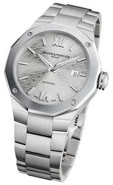 Baume & Mercier Riviera Automatic Stainless Steel Silver Dial Date Mens Watch M0A10622