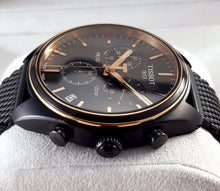 Load image into Gallery viewer, Tissot T Classic PR 100 Chronograph Anthracite Black Dial Black Mesh Bracelet Watch For Men - T101.417.23.061.00
