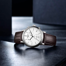 Load image into Gallery viewer, Tissot Carson Premium Chronograph White Dial Brown Leather Strap Watch For Men - T122.417.16.011.00