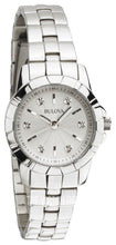 Load image into Gallery viewer, Bulova Classic Diamonds Silver Dial Silver Steel Strap Watch for Women - 96P121