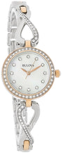 Load image into Gallery viewer, Bulova Crystals Mother of Pearl Dial Two Tone Steel Strap Watch for Women - 98X108