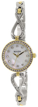 Load image into Gallery viewer, Bulova Analog Crystals Mother of Pearl Dial Silver Steel Strap Watch for Women - 98X109