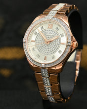Load image into Gallery viewer, Bulova Crystal Collection Silver Dial Rose Gold Steel Strap Watch for Women - 98L229