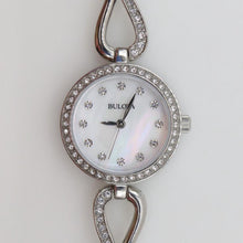 Load image into Gallery viewer, Bulova Crystals Quartz Mother of Pearl Dial Silver Steel Strap Watch for Women - 96X129