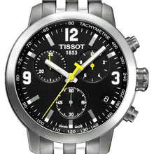 Load image into Gallery viewer, Tissot PRC 200 Chronograph Black Dial Silver Steel Strap Watch For Men - T114.417.11.057.00