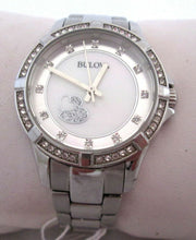 Load image into Gallery viewer, Bulova Crystal Silver Dial Silver Steel Strap Watch for Women - 96L226