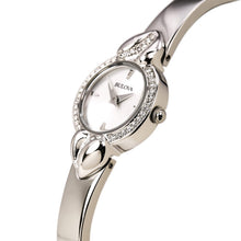 Load image into Gallery viewer, Bulova Crystal Pendant Silver Dial Silver Steel Strap Watch for Women - 96X111