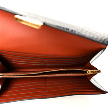 Load image into Gallery viewer, Shiny Alligator Constance Long Wallet Bleu Marine Cuivre