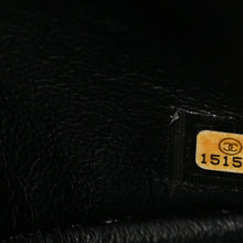 Load image into Gallery viewer, Patent Quilted Jumbo Double Flap Black