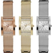 Load image into Gallery viewer, Guess Nouveau Diamonds Rose Gold Dial Rose Gold Mesh Bracelet Watch for Women - W0127L3