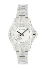 Load image into Gallery viewer, Bulova Crystal Silver Dial Silver Steel Strap Watch for Women - 96L226