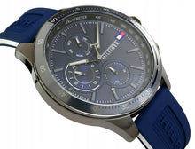 Load image into Gallery viewer, Tommy Hilfiger Bank Blue Dial Blue Rubber Strap Watch for Men - 1791721