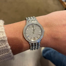 Load image into Gallery viewer, Bulova Crystal Collection Silver Dial Silver Steel Strap Watch for Women - 96L243