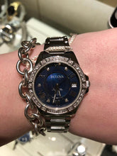 Load image into Gallery viewer, Bulova Marine Star Blue Dial Silver Steel Strap Watch for Women - 96R215