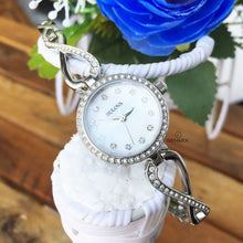 Load image into Gallery viewer, Bulova Crystals Quartz Mother of Pearl Dial Silver Steel Strap Watch for Women - 96X129