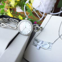 Load image into Gallery viewer, Bulova Crystals Quartz Mother of Pearl Dial Silver Steel Strap Watch for Women - 96X129